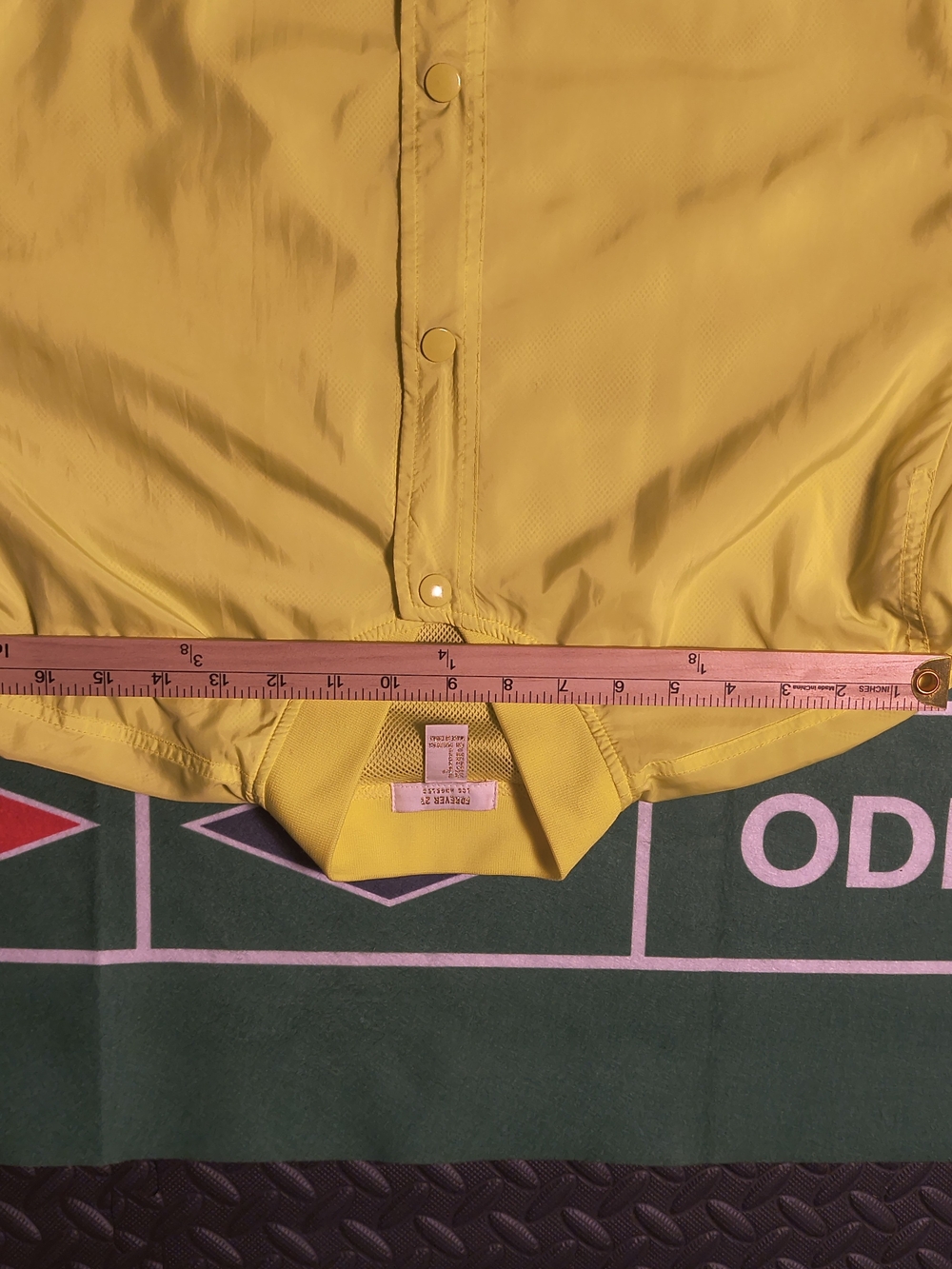 Forever 21 Neon Yellow Windbreaker Jacket Women’s S Lightweight Snap Front - Picture 12 of 16